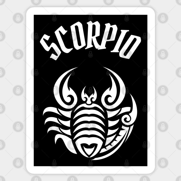 Scorpio Modern Gothic Sticker by MysticZodiac